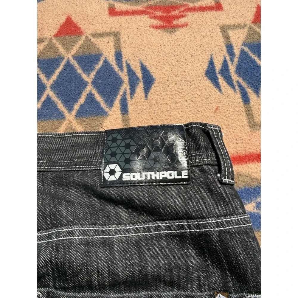 Y2K‎ Southpole 4180 Jeans Mens 38x31* Black Baggy Wide Hip Hop Skater Punk